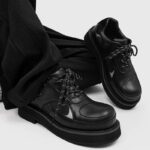 Arullo Handcrafted Black Leather Shoes