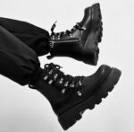 Black British-Style Zipper Boots - Image 2