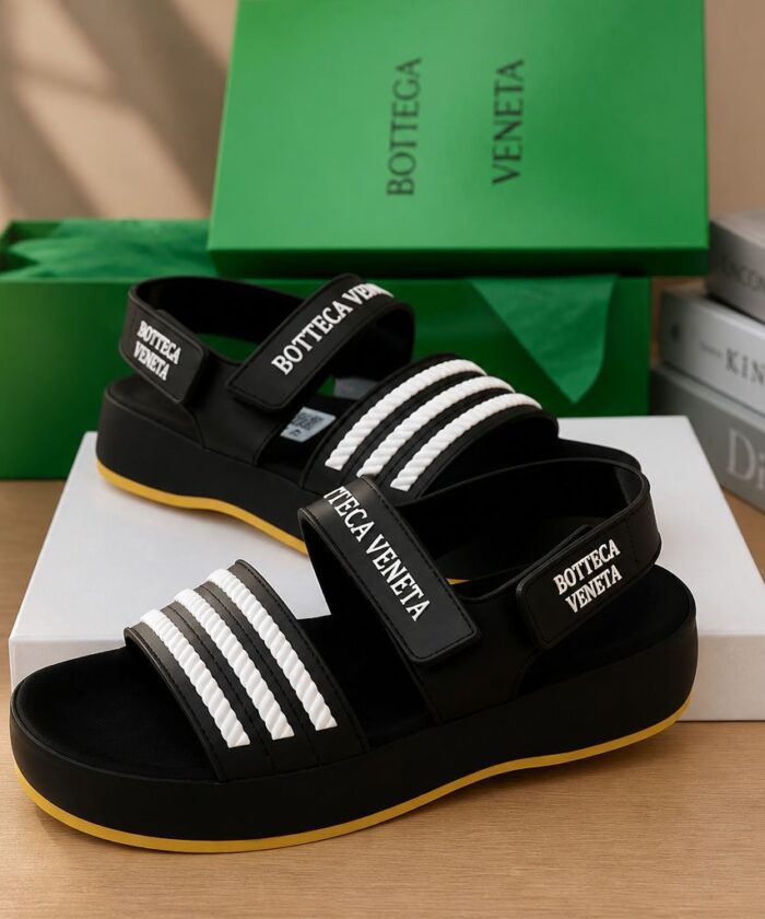 Bottega Veneta Black Platform Sandals