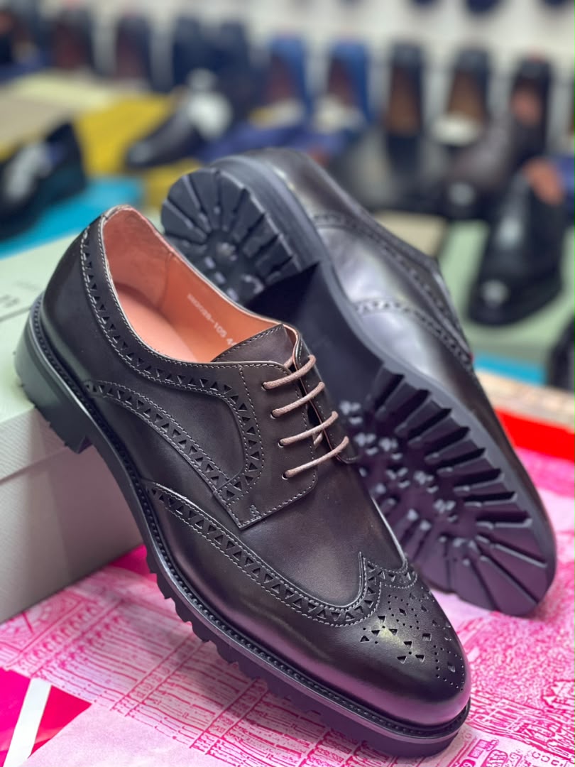 Brown Leather Wingtip Brogue Shoes Brown Leather Wingtip Brogue Shoes