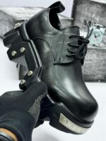 Chiclara Futuristic Black Platform Oxfords - Image 2