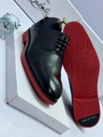 Christian Louboutin Men’s Textured Black Leather Shoes
