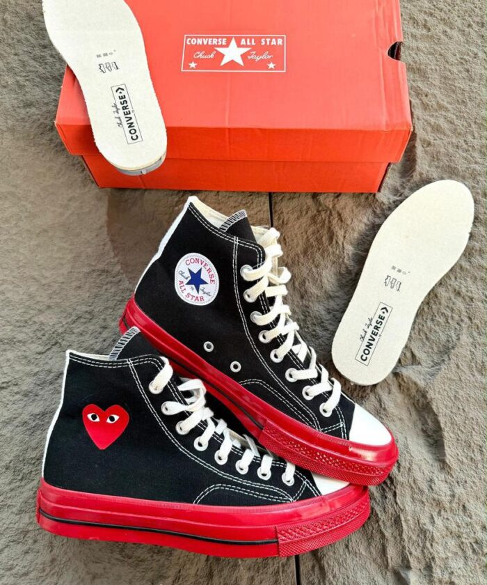 Converse x Comme des Garçons PLAY Chuck 70 High-Top Sneakers
