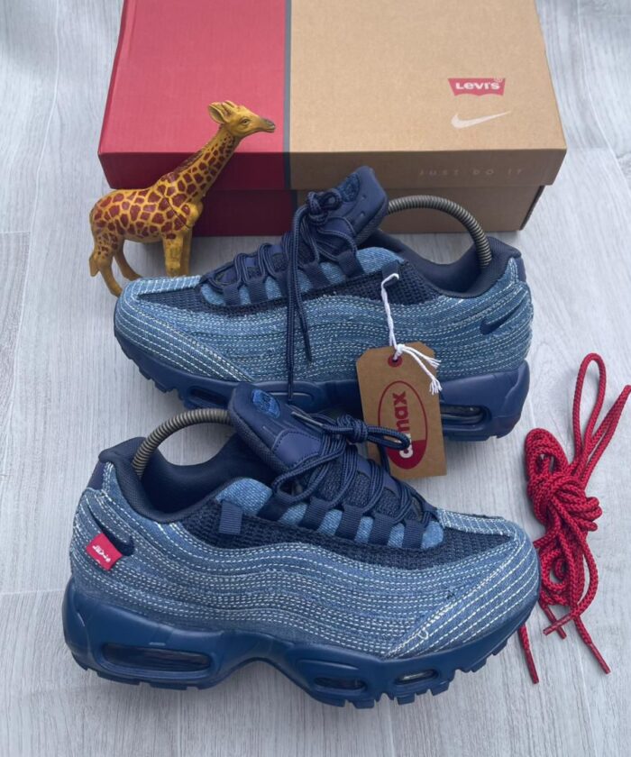 Denim Layered Sneakers with Frayed Edge Design