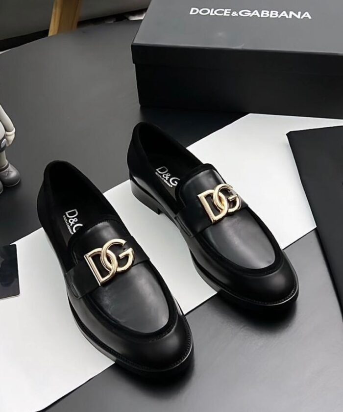 Dolce & Gabbana Black Calfskin Loafers