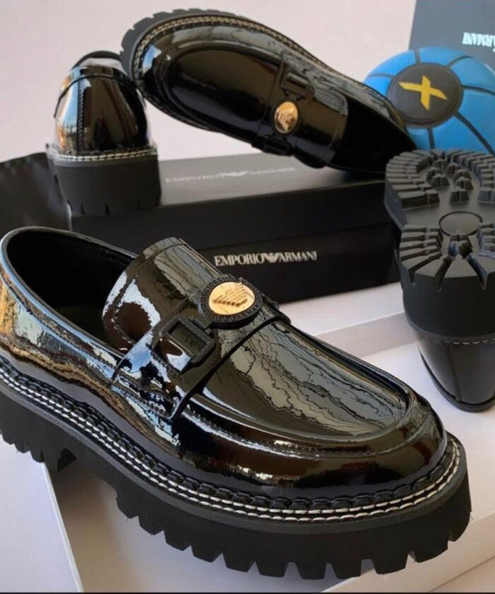 Emporio Armani Patent Leather Loafers