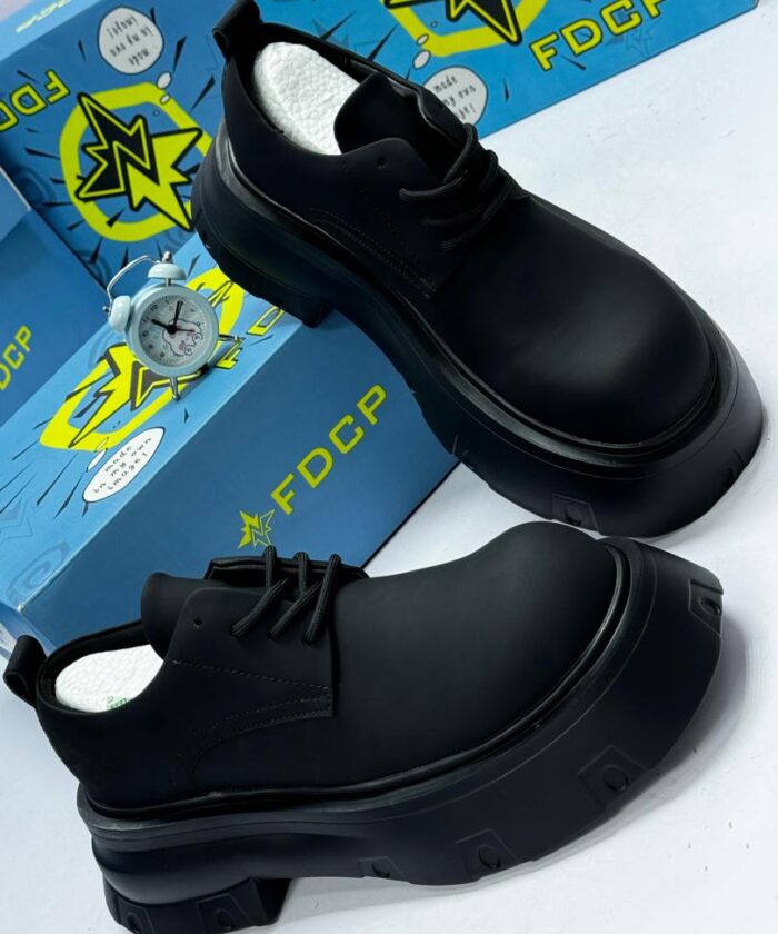 FDCP Black Leather Casual Shoes