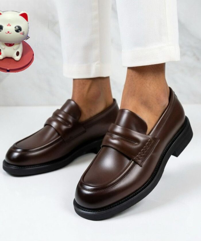 FDCP Brown Leather Penny Loafers