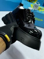 FDCP Men’s Classic Platform Patent Leather Lace-Up Shoes