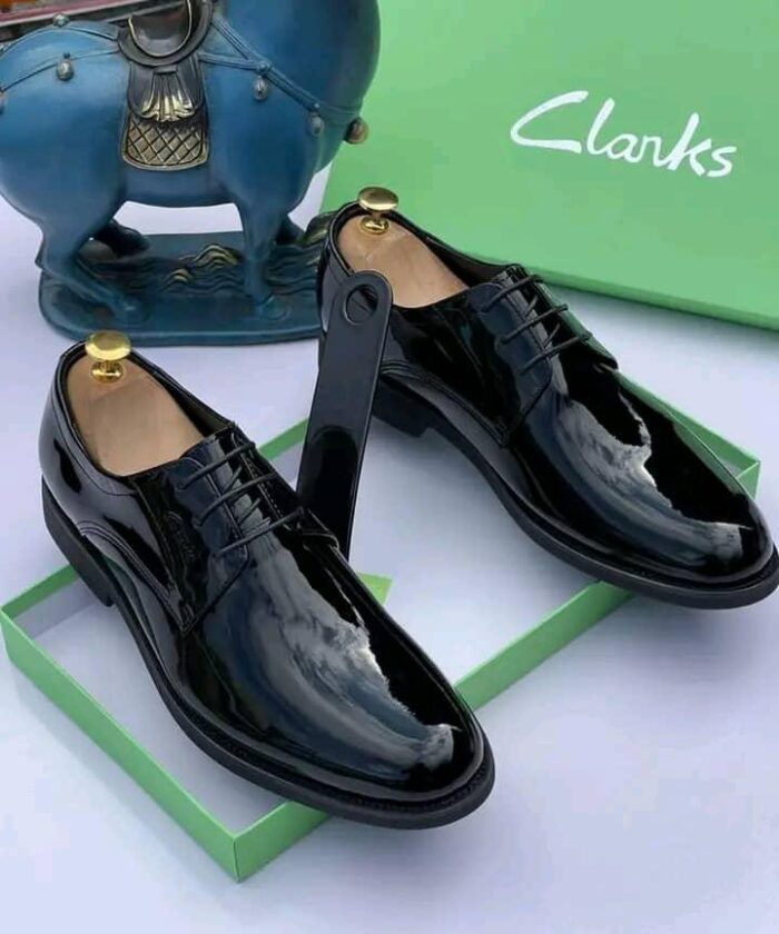 Formal Patent Leather Lace-Up Shoes
