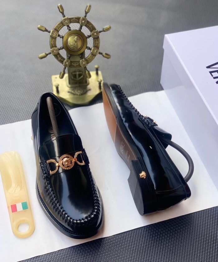 Gold Medusa Hardware Luxury Designer Shoes