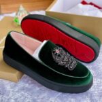 Green Velvet Loafers