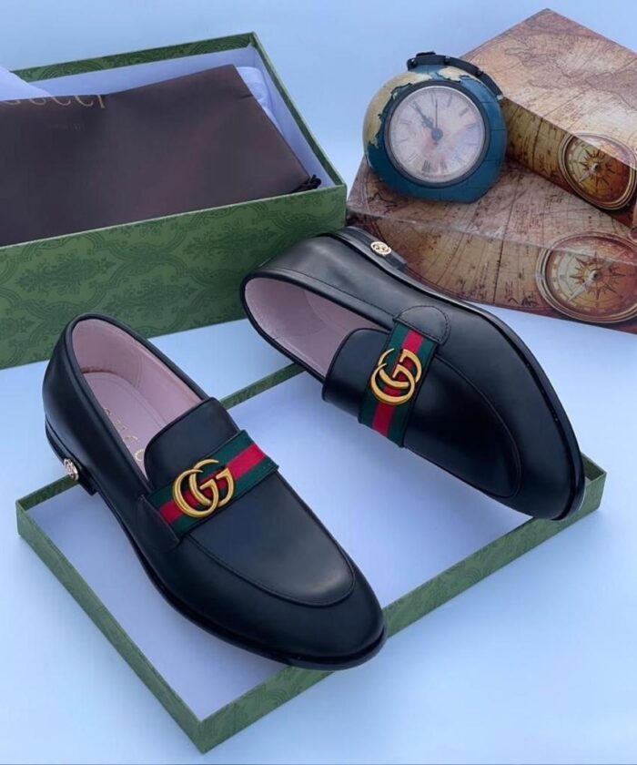 Gucci Black Leather Loafers