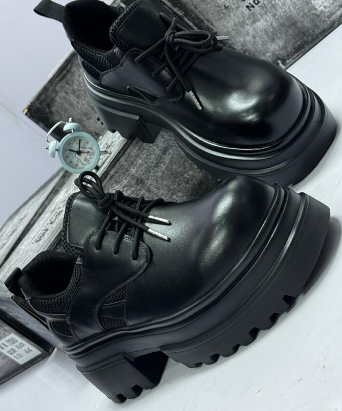 Men’s Black Chunky Platform Shoes