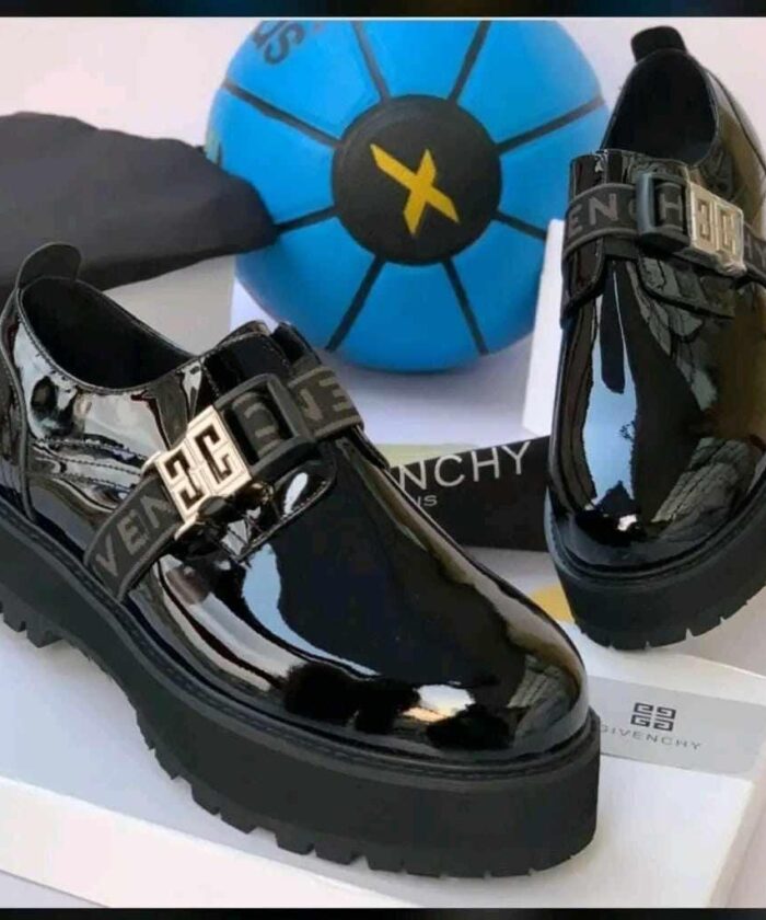 Men’s Black Glossy Leather Loafers