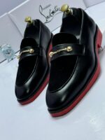Men’s Black Leather & Suede Loafers