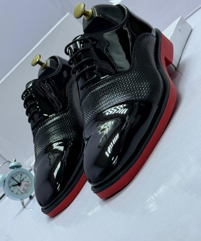 Men’s Black Patent Leather Oxford Shoes