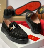 Men’s Luxury Dress Shoes with Gold Logo Detail