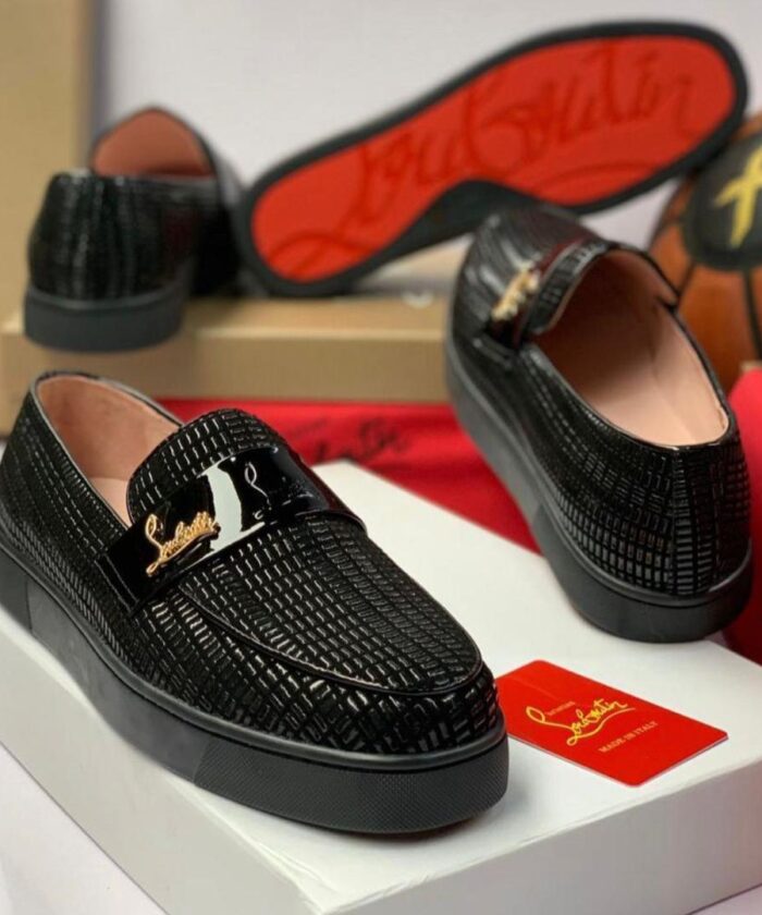 Men’s Luxury Dress Shoes with Gold Logo Detail