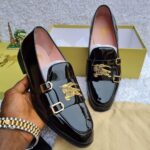 Men’s White Double Monk Strap Loafers - Image 2