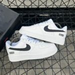 Men's White Leather Low-Top Sneakers