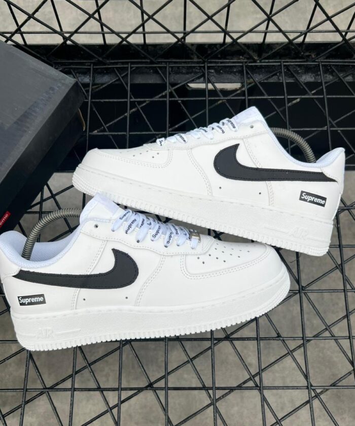 Men's White Leather Low-Top Sneakers
