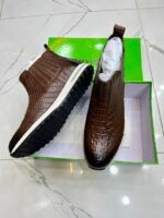 Nobile Black Crocodile-Embossed Leather Boots - Image 2