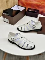 Pedro White Fisherman Sandals