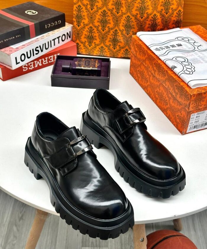 Prada Monolith-Inspired Chunky Derby Shoes