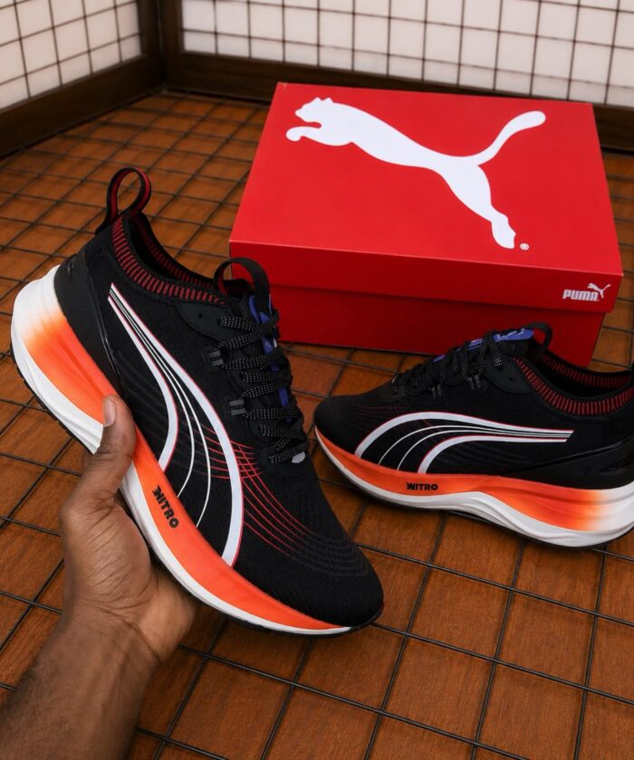 Puma ForeverRun Nitro 2 Black Orange Men's Running Shoes