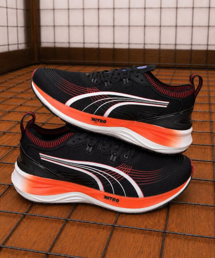 Puma ForeverRun Nitro 2 Black Orange Men's Running Shoes