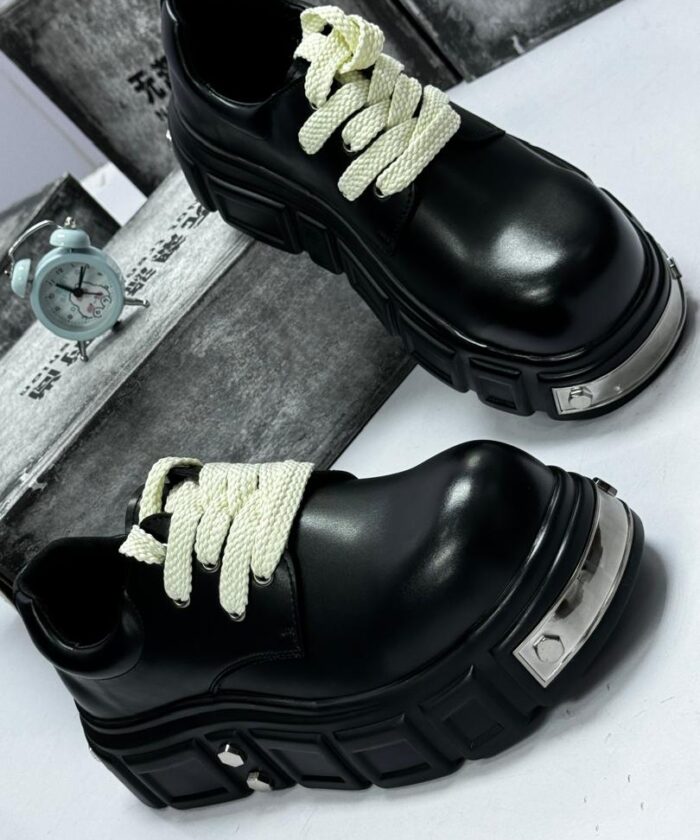 Punk-Style Thick Sole Derby Shoes
