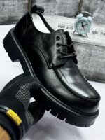 Qeezaza Luxury Black Leather Shoes