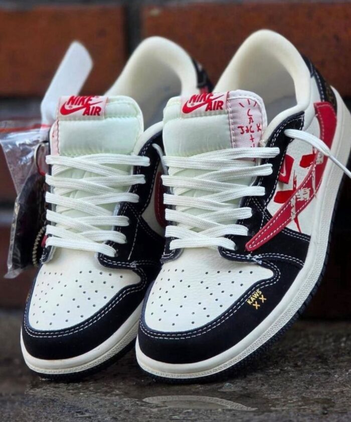 Red X Graphics Black Designer Streetwear Shoes