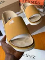 Tan Palm Slippers