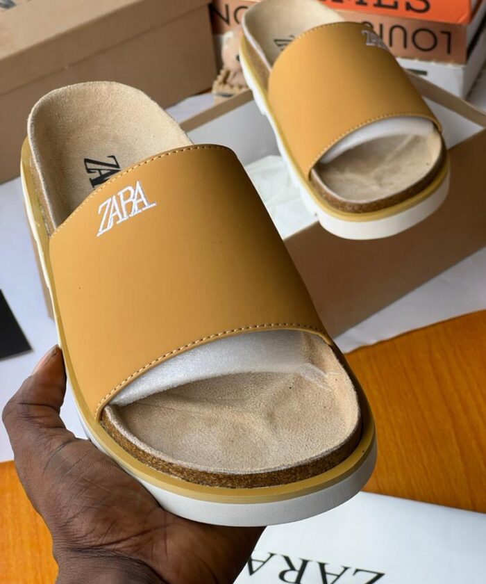 Tan Palm Slippers