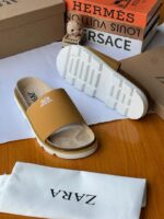 Tan Palm Slippers