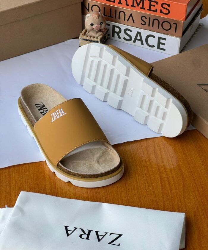 Tan Palm Slippers