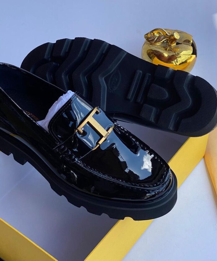 Tod’s Men’s Black Patent Leather Loafers