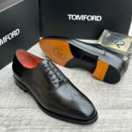 Tom Ford Edgar Black Wingtip Brogue Derby Shoes