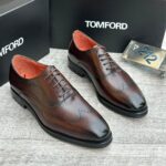 Tom Ford Edgar Brown Wingtip Brogue Derby Shoes