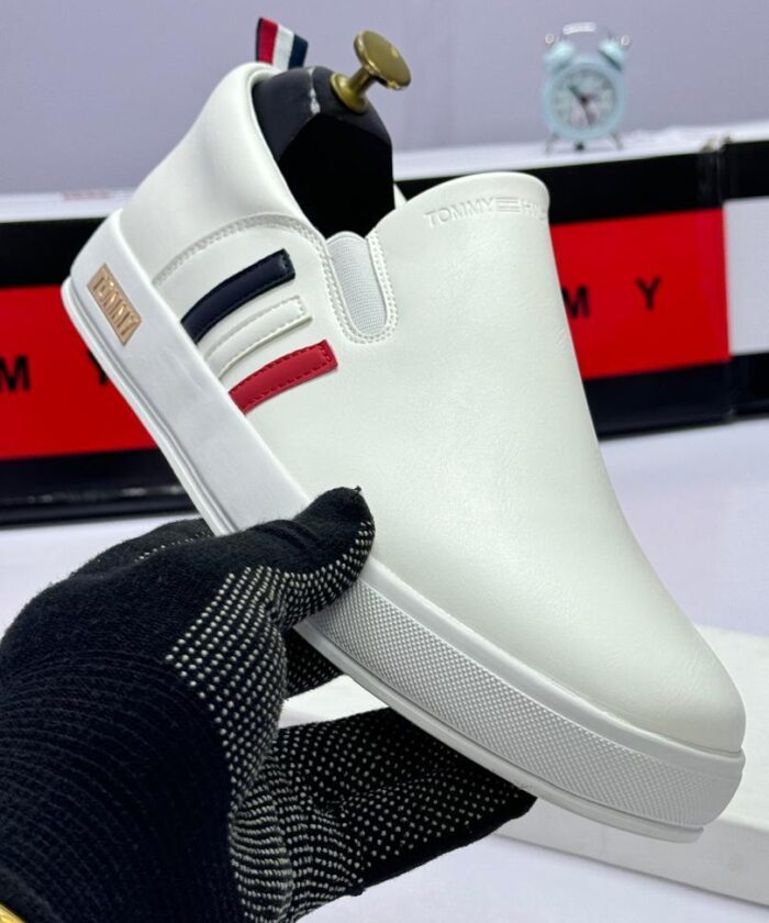 Tommy Hilfiger White Slip-On Shoes