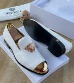 Versace White Loafers - Image 2