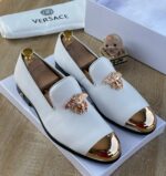 Versace White Loafers