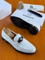 Versace White Loafers