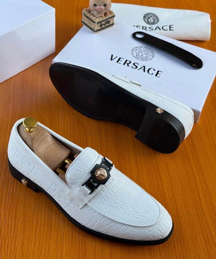 Versace White Loafers