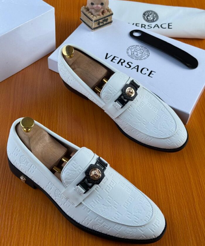 Versace White Loafers