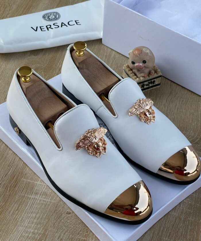 Versace White Loafers