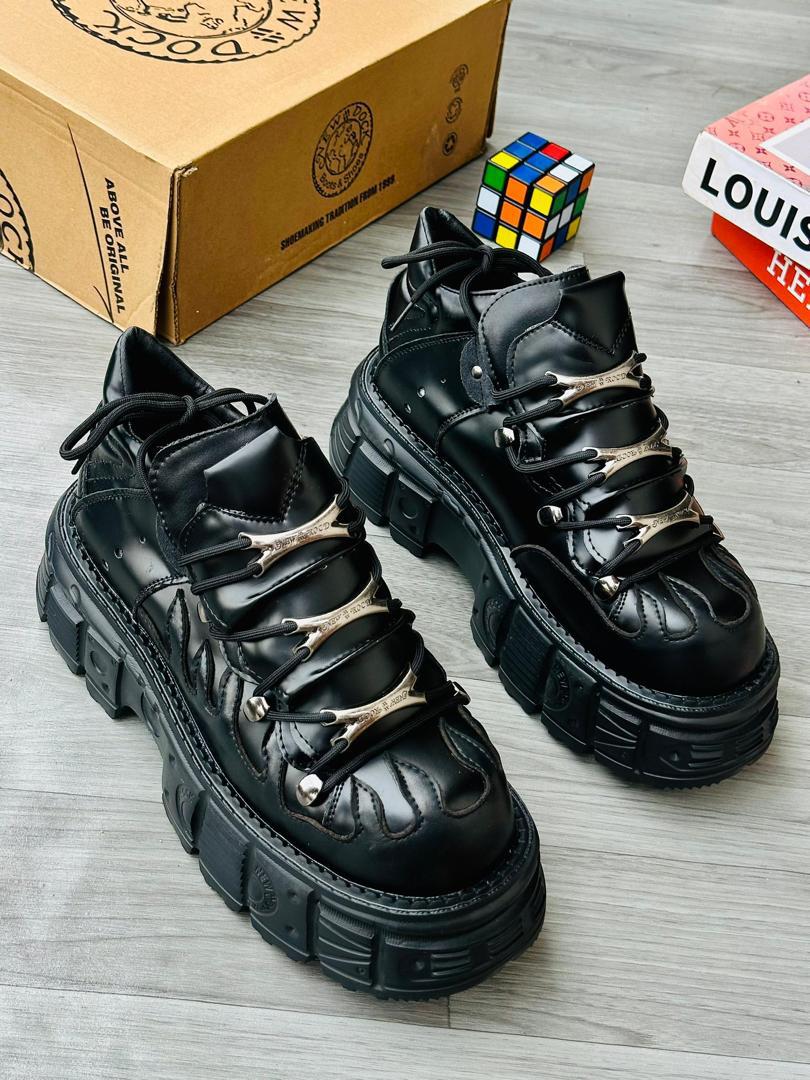 New Rock 106-S29 Black Platform Ankle Boots New Rock 106-S29 Black Platform Ankle Boots