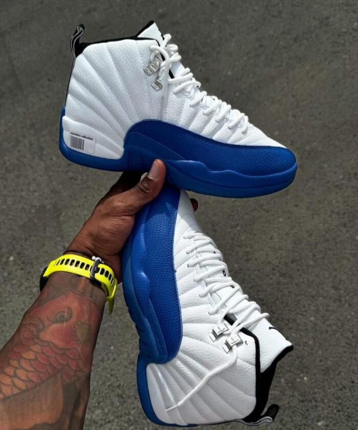 Nike Air Jordan 12 Retro “Blueberry” White and Game Royal Sneakers